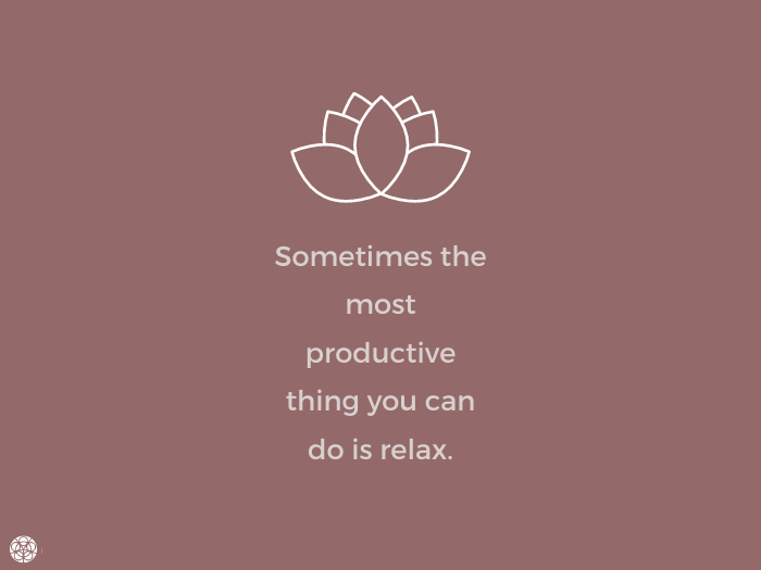 Sometimes the most productive thing you can do...