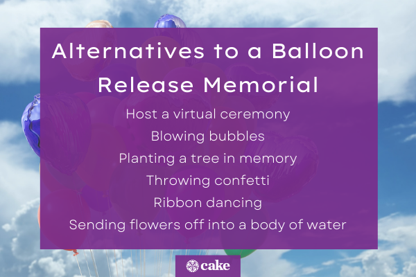 Alternatives to a balloon release memorial image