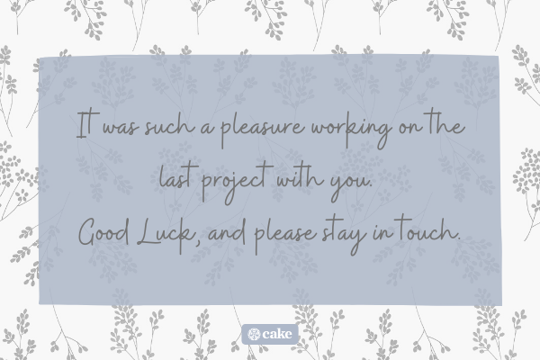 Good Luck message with flowers in the background