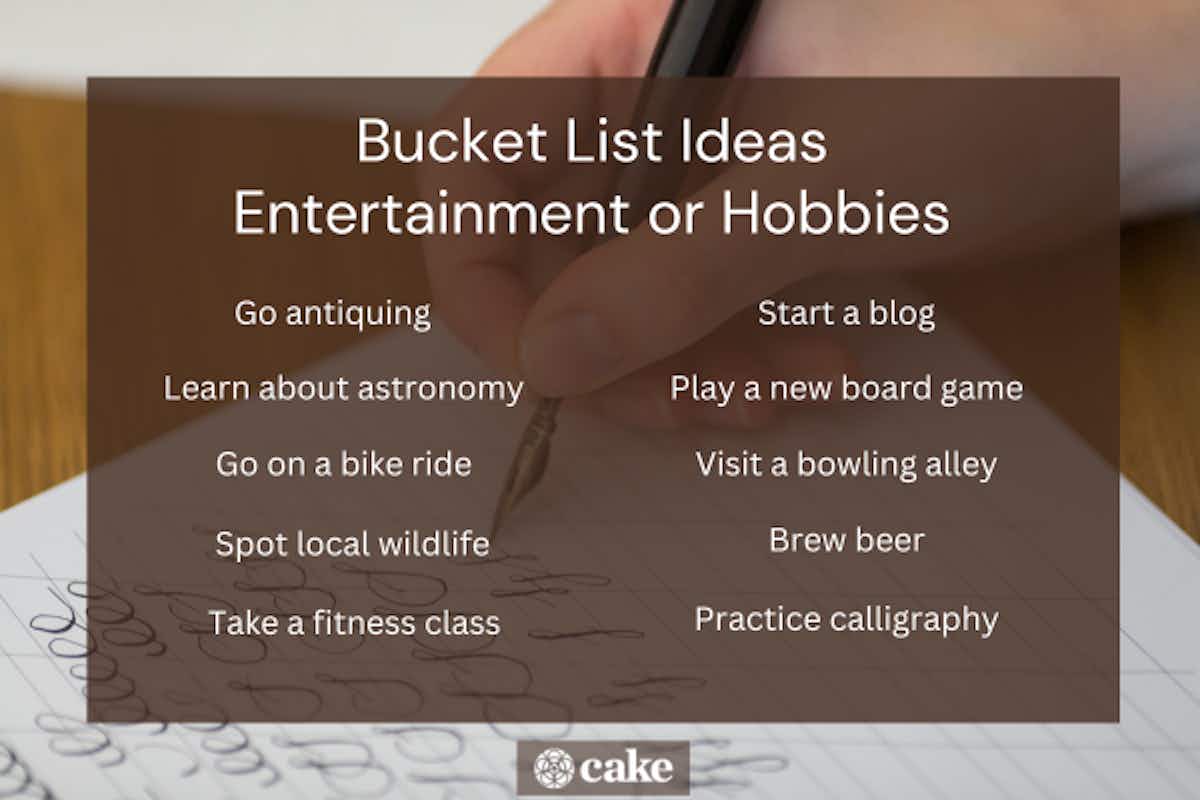 Image with entertainment or hobby bucket list ideas