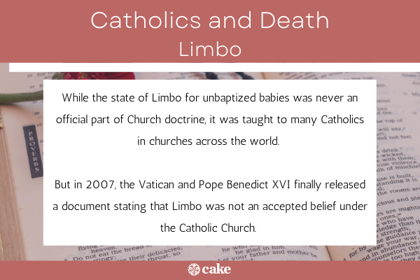 Catholic afterlife Limbo for unbaptized babies definition image