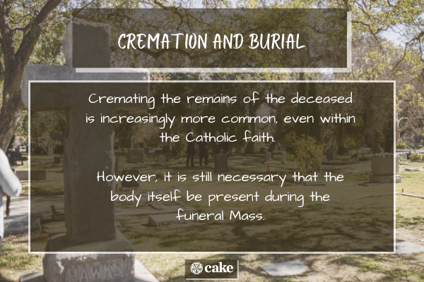 Cremation and burial after a Catholic funeral image