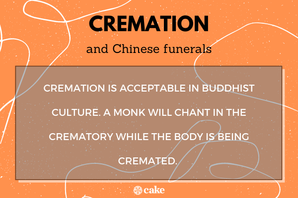 Cremation after a Chinese funeral image