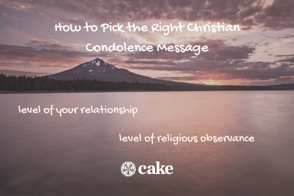 this image is tips on how pick the right Christian Condolence Message