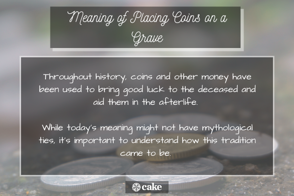 Meaning of placing coins on graves images