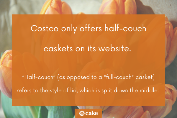 What types of caskets does Costco sell - half-couch caskets Costco image