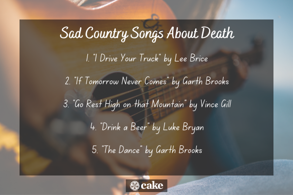 Sad country songs about death image