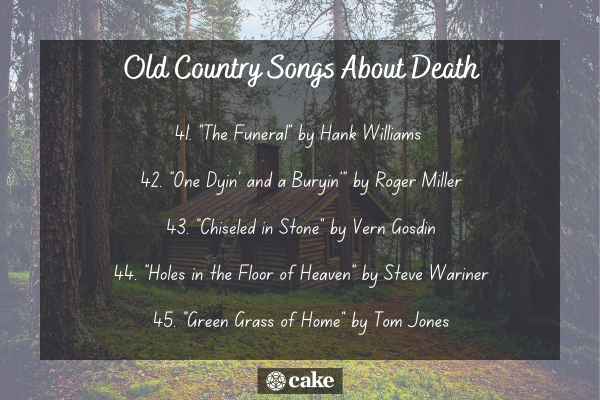 Old country songs about death image