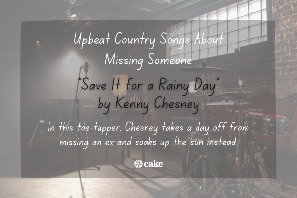 Example of an upbeat country song about missing someone over an image of band instruments
