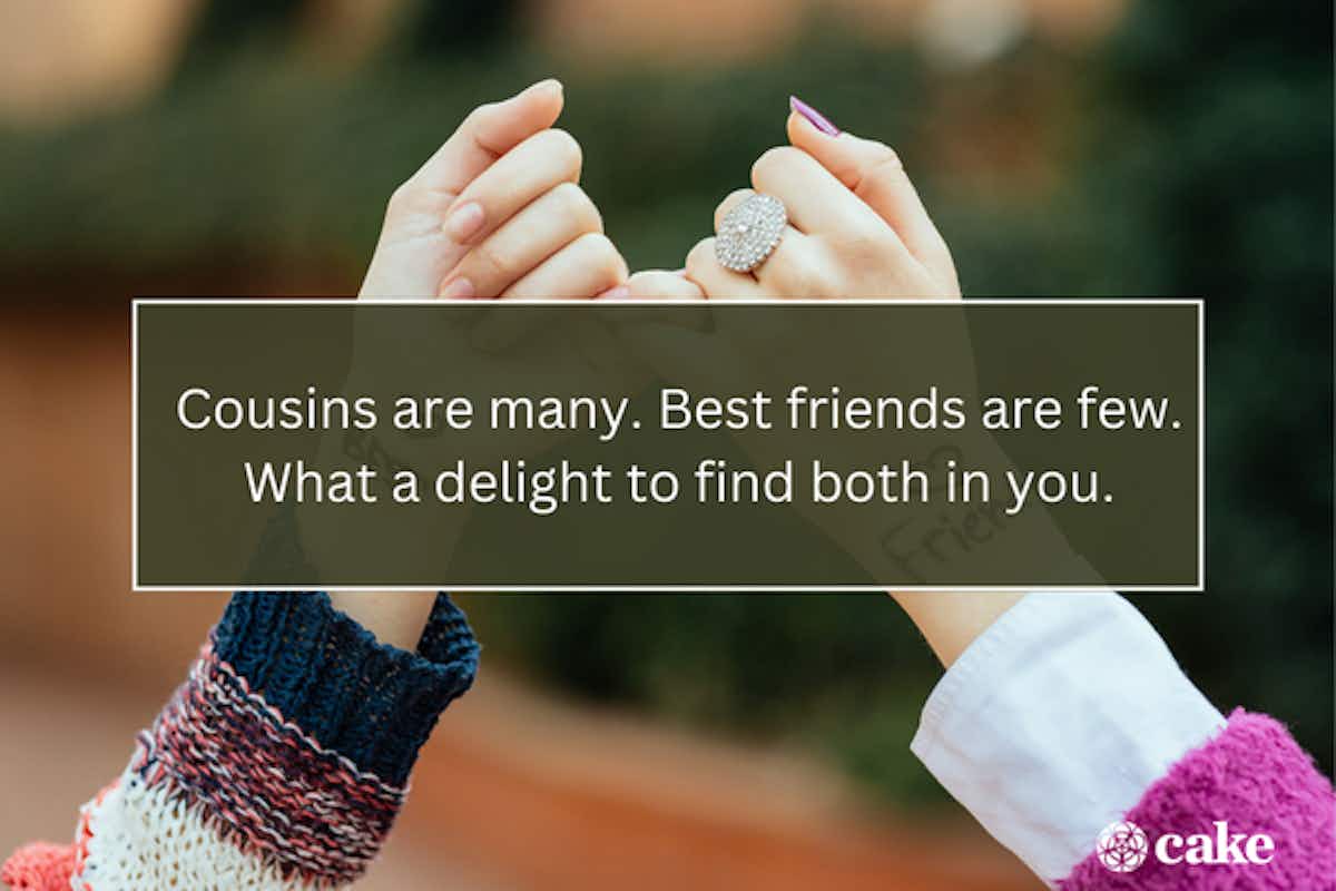 Graphic with quote about a cousin who is your best friend
