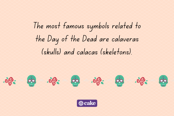 Text about Day of the Dad with images of skulls and flowers