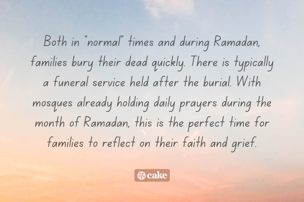 Text about what happens when someone dies during Ramadan