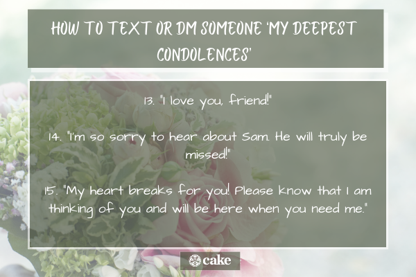 How to text someone deepest condolences image