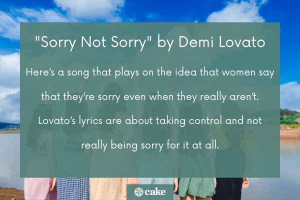 Empowering songs for women - Sorry Not Sorry image