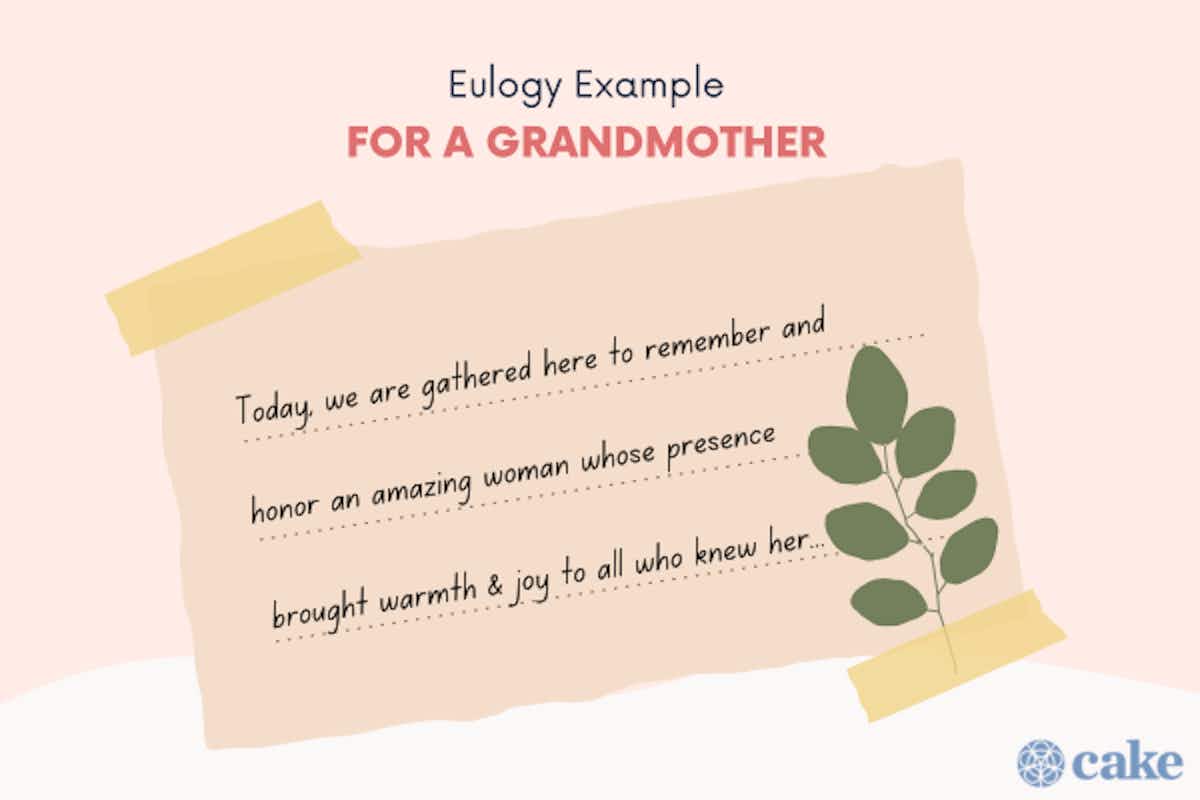 example eulogy for a grandmother excerpt