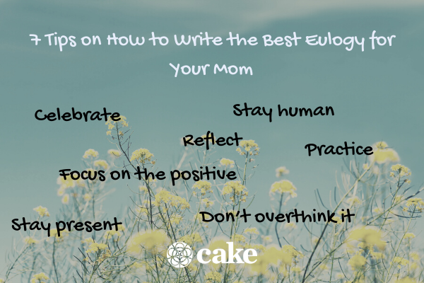 This image shows examples of how to write the best eulogy for your mom