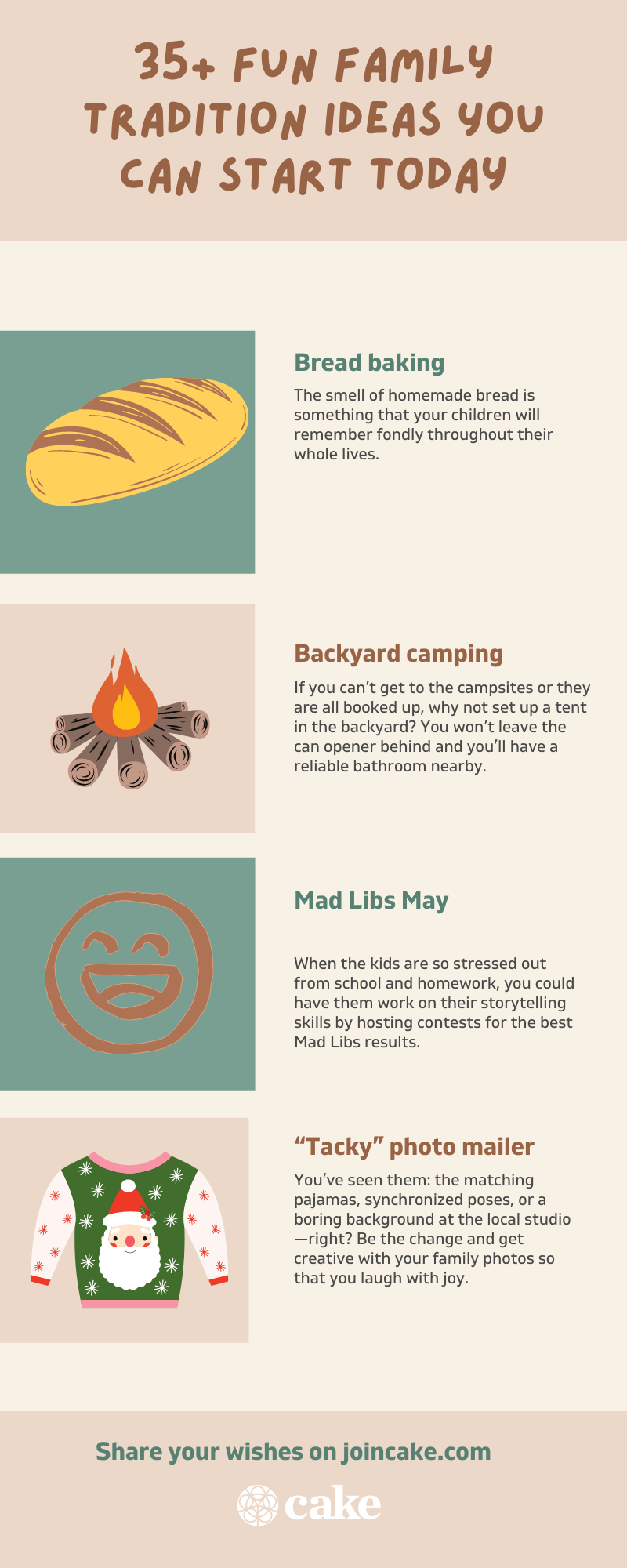 infographic of family tradition ideas