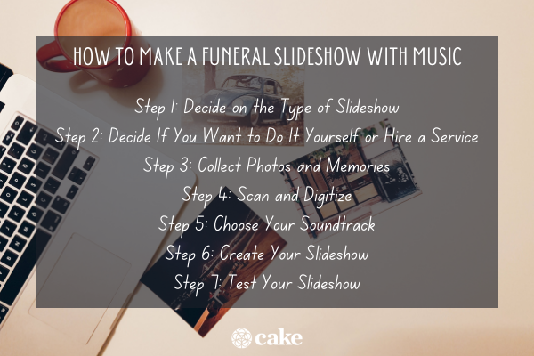 How to make a funeral slideshow with music
