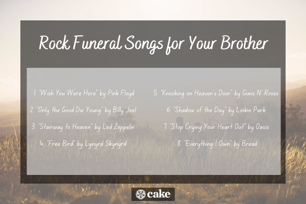 Rock funeral songs for a brother image