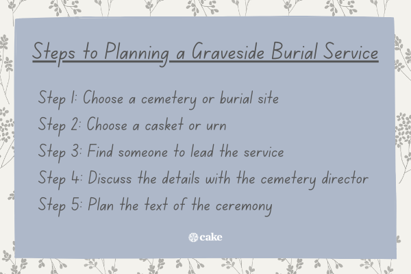 Steps to planning a graveside burial service