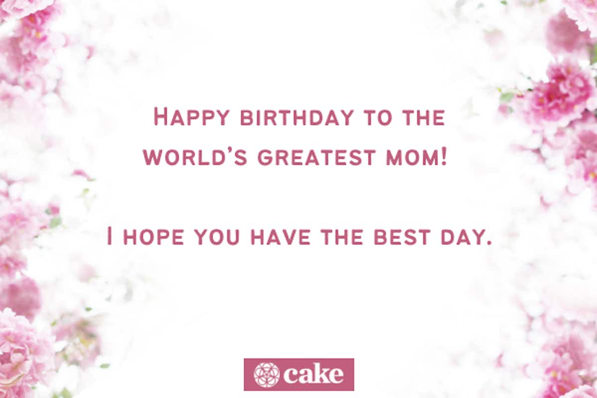 happy birthday message for mom