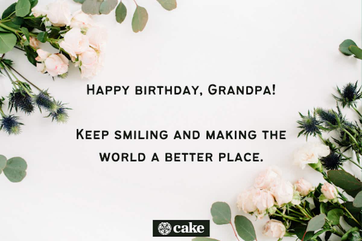 happy birthday message for grandpa