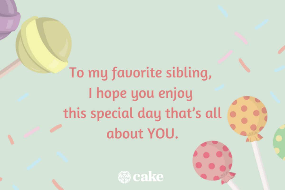 happy birthday message for sibling