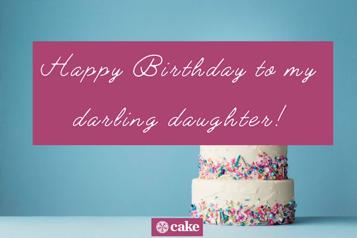 Image with birthday message from mom to daughter