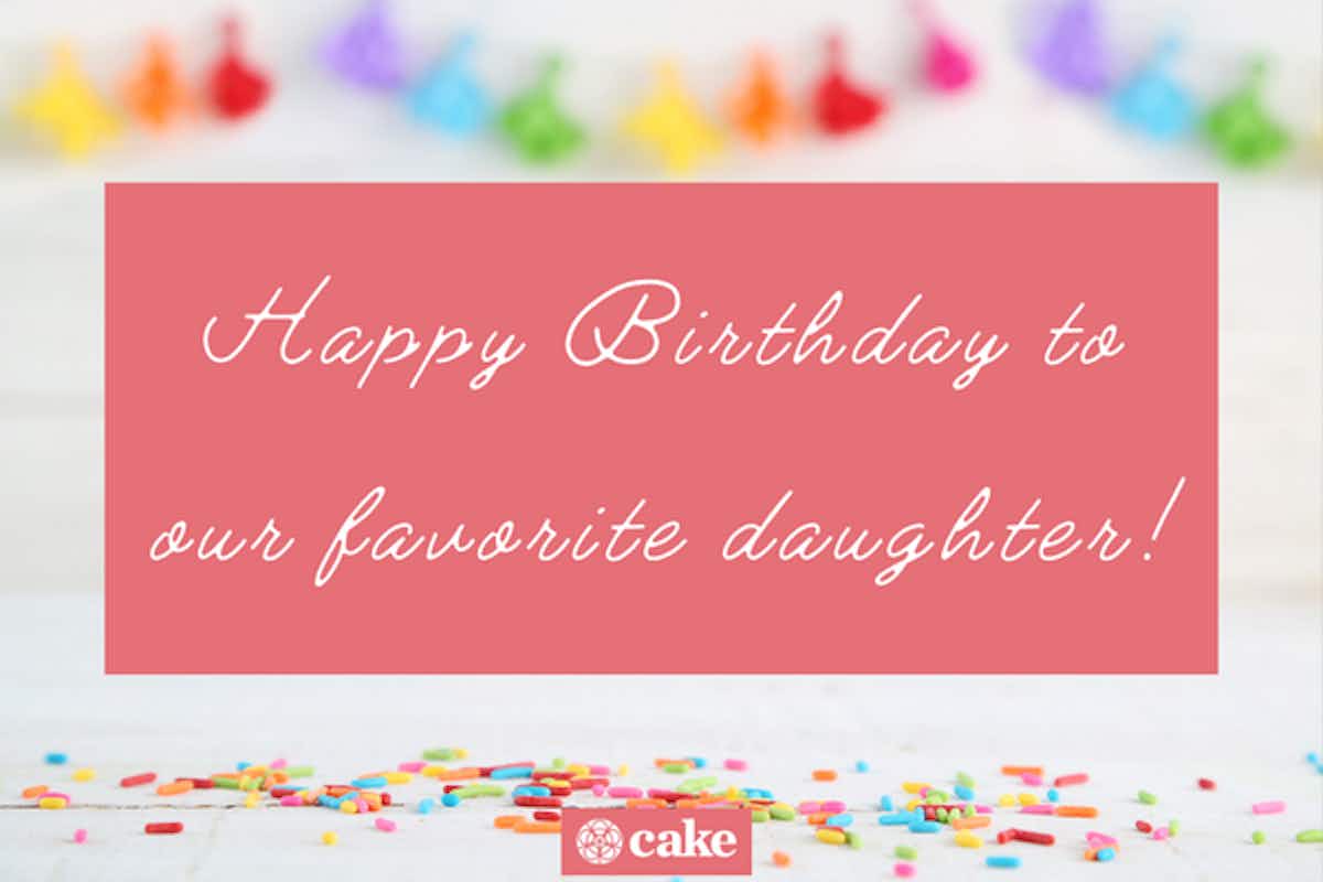 Image with a funny happy birthday wish for a daughter