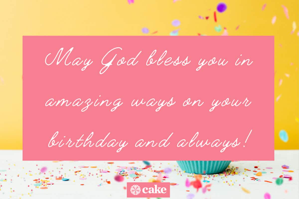 Image with a religious happy birthday wish for a daughter