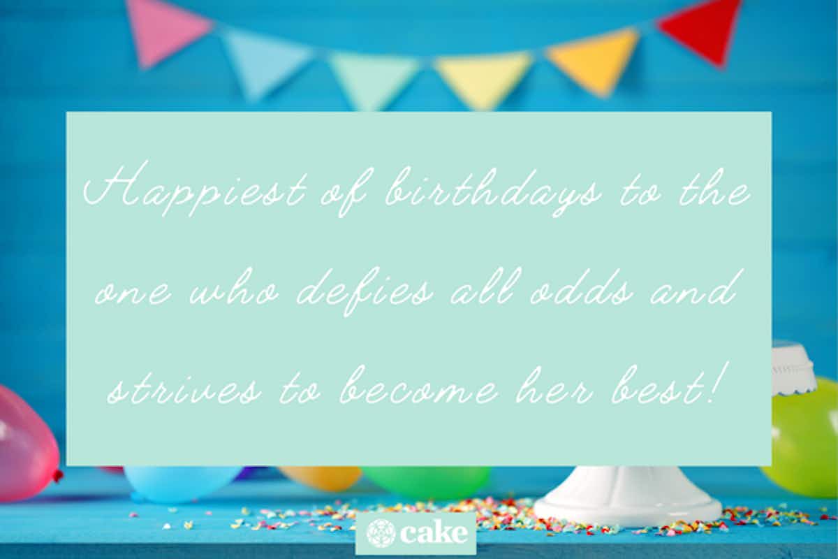 Image with happy birthday wish for daughter in a card