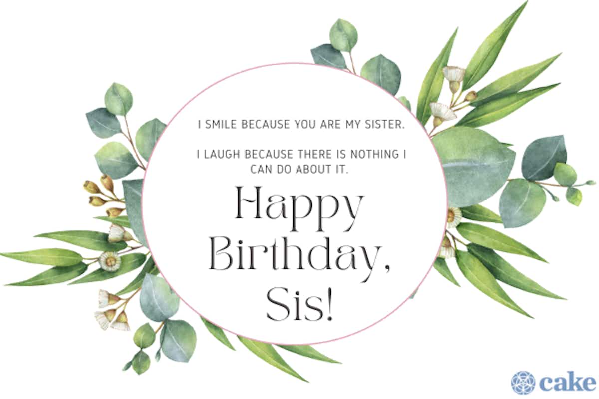 funny happy birthday message for a sister