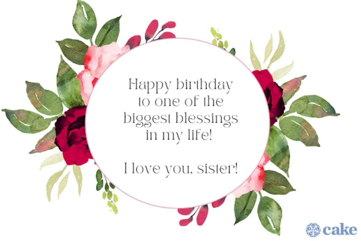 happy birthday sister message for social media