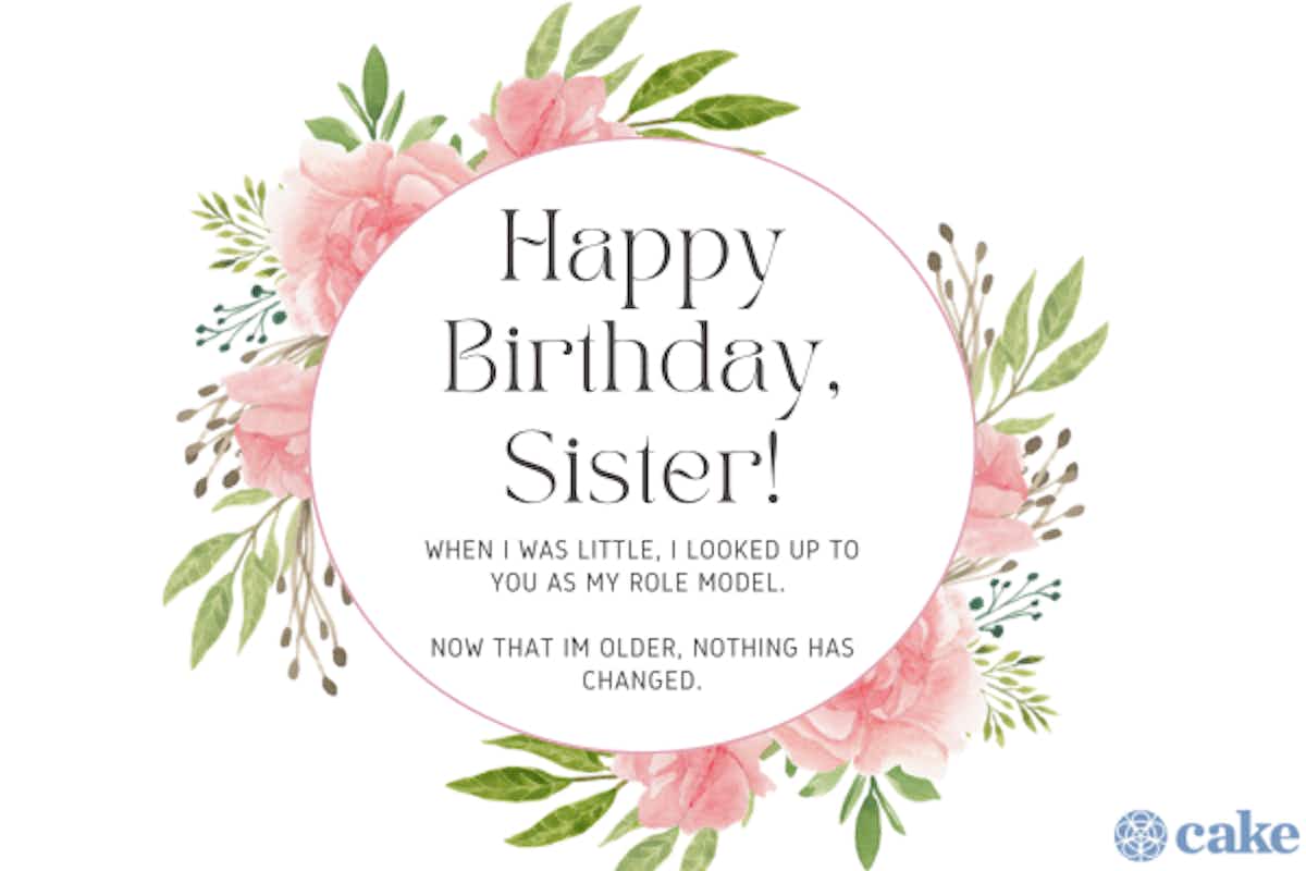 happy birthday message for a big sister