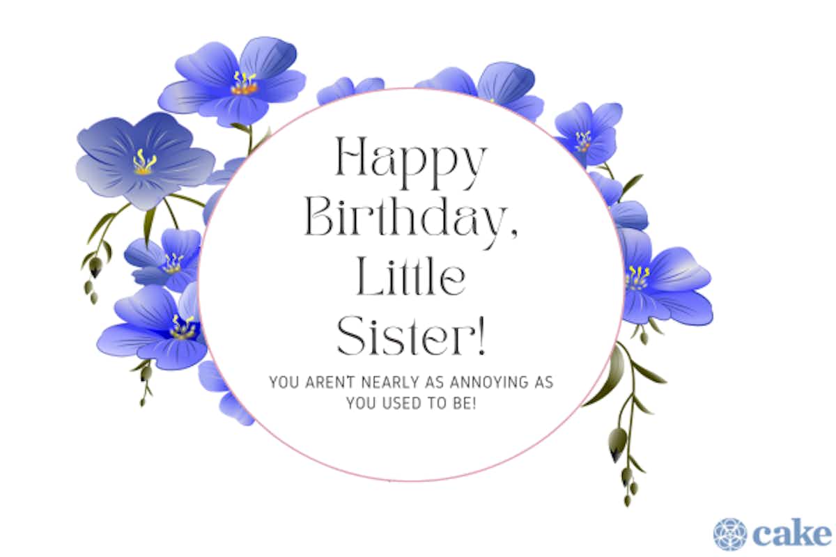 happy birthday message for a little sister