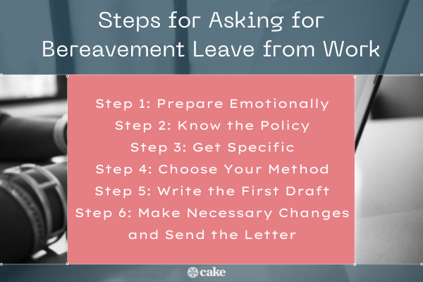 Steps to ask for bereavement leave at work image