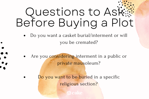 Questions to ask yourself before you buy a cemetery plot photo