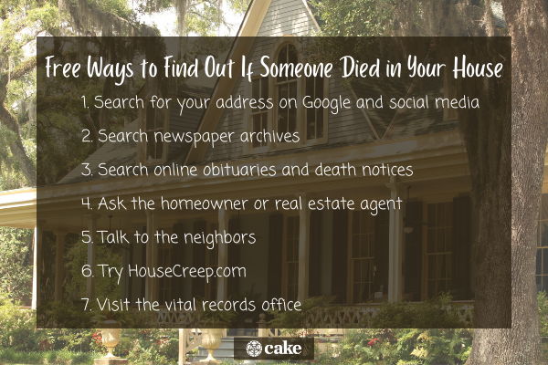 Free ways to find out if someone died in your house image