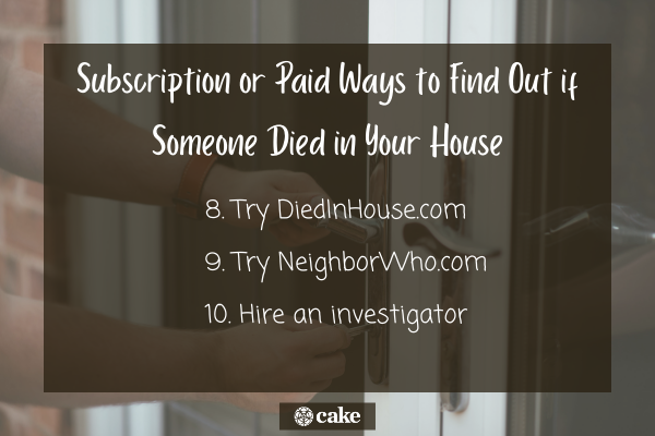 Paid ways to find out if someone died in your house image