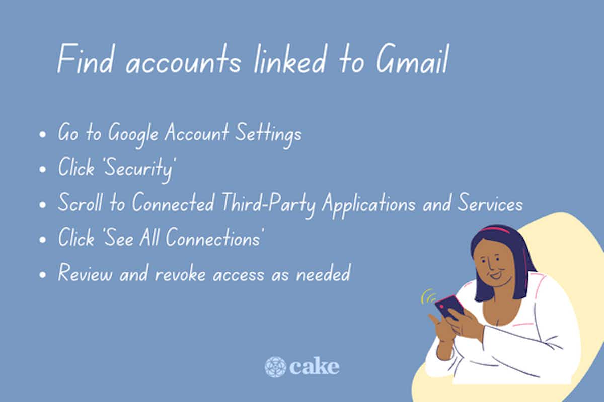 How to find what accounts are linked to gmail