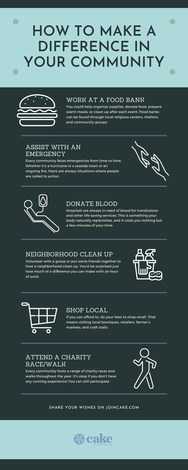 infographic on how to make a difference in your community