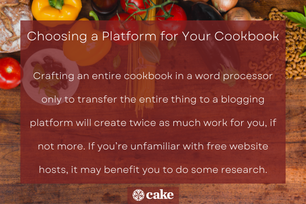 How to make a family cookbook online - choosing a platform photo