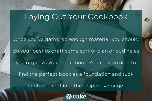 How to make a family recipe scrapbook - laying it out photo