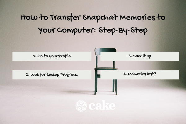 This image shows the first step in how to transfer snapchat memories