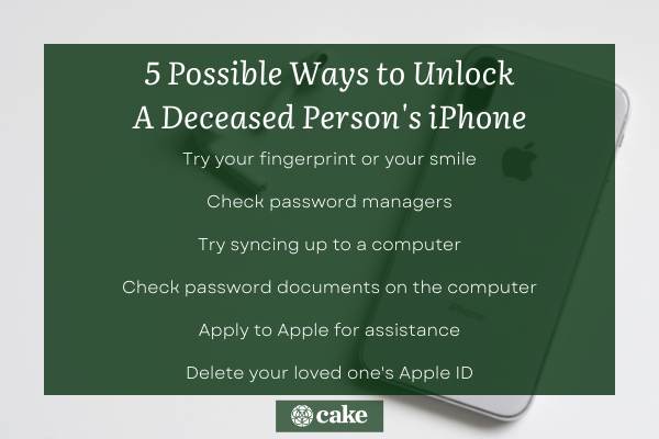 How to unlock a deceased person's iphone - five methods image
