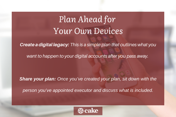 Creating a plan for your own devices and accounts image