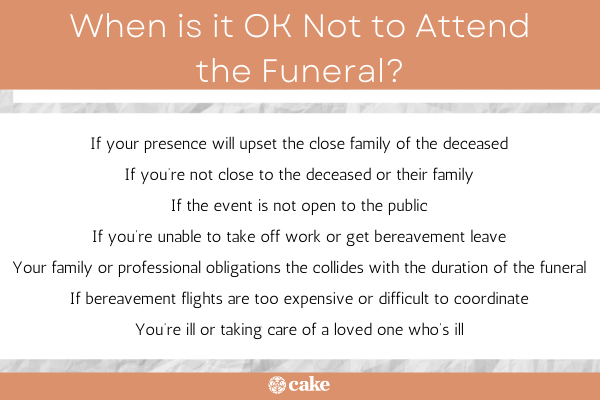 When is it OK to miss a funeral photo