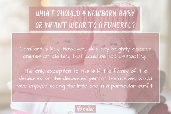 What should a newborn or infant wear to a funeral image