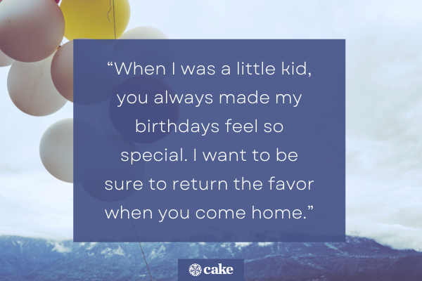 How to say missing you on your birthday to mom or dad - balloons image