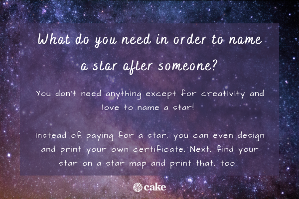 FAQ naming a star after a deceased loved one image